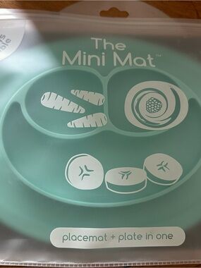Silicone Placemat + Plate in Mint